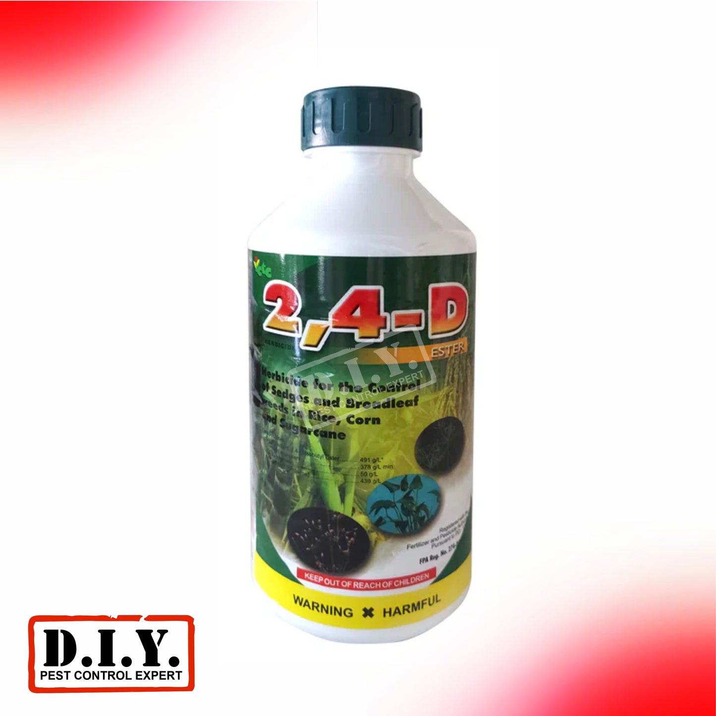 2,4-D Ester | Isobutyl Ester | - Herbicide - Control of Weeds, Sedges and Broadleaf - 1 liter