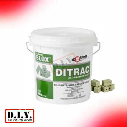 Ditrac All Weather Blox Rodenticide | Rat Control - 18 Lb. pail