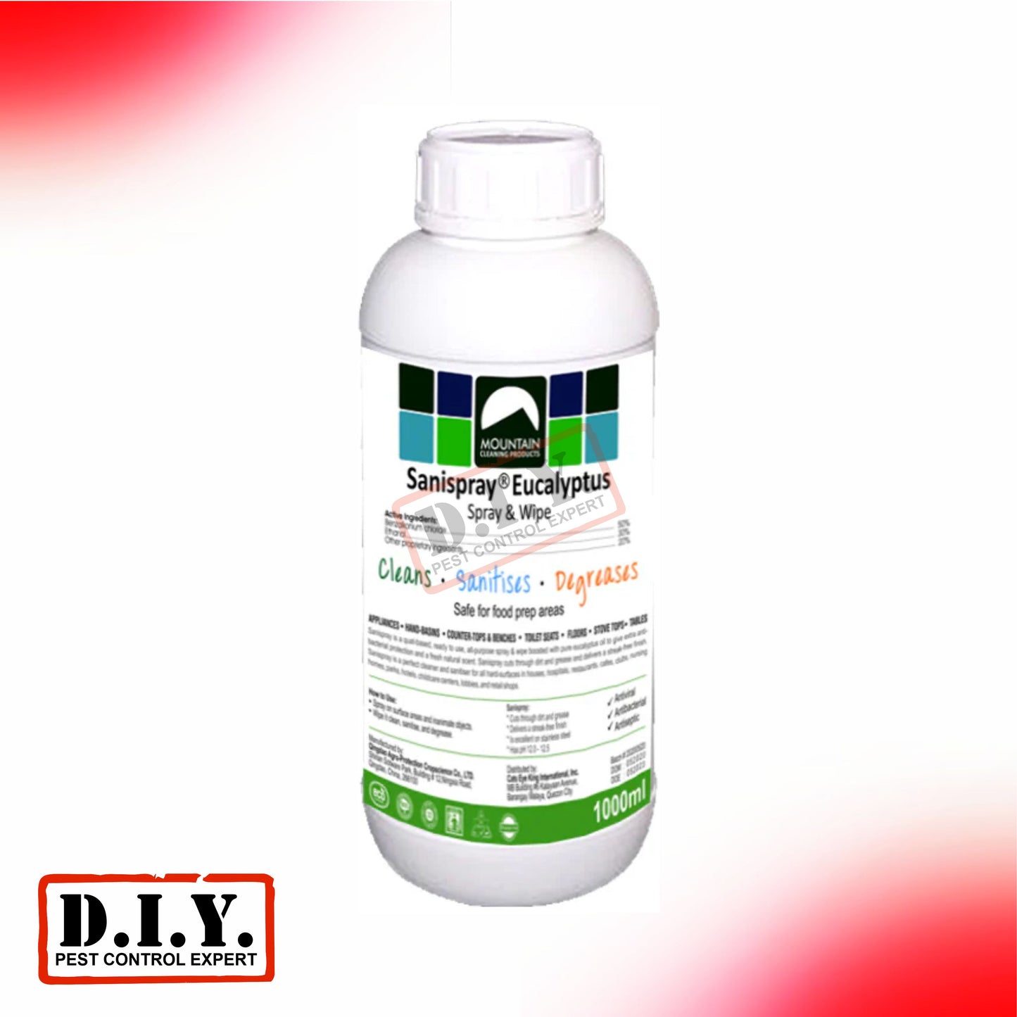 Sanispray  | Ethyl Alchohol + Benzalkonium Chloride - 1 liter