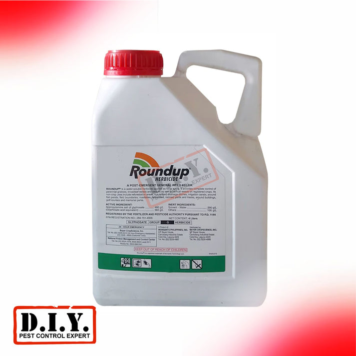 ROUND UP GLYPHOSATE NON SELECTIVE WEED KILLER - 1 liter / 4 liters ...