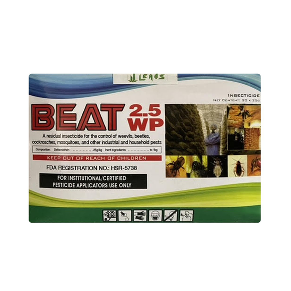 Beat 2.5 WP | Vector |  Bedbugs | Fly | Mosquito Control |Deltamethrin - 25g