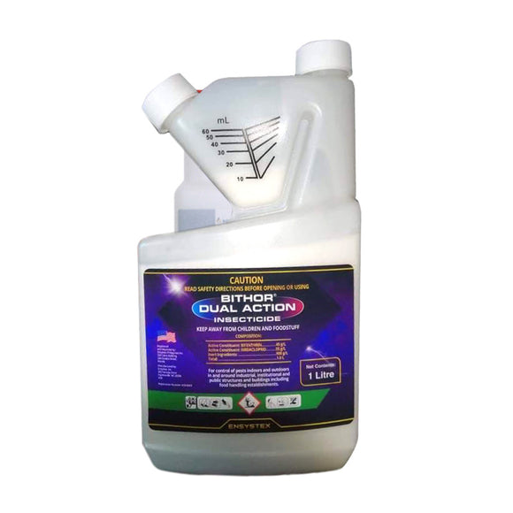 Bithor Dual Action | Bifenthrin | Imidacloprid | Cockroach & Fly Control - 1 liter